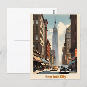 Carte Postale Poster vintage de New York