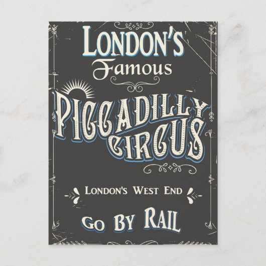 Carte Postale Poster vintage de Piccadilly Circus (Devant)