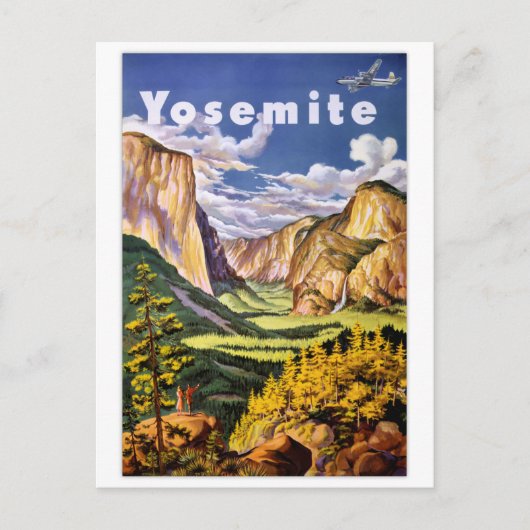 Carte Postale Poster vintage du parc national Yosemite (Devant)
