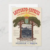 Carte Postale Poster vintage Du Train Lappland-Express (Devant / Derrière)