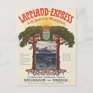 Carte Postale Poster vintage Du Train Lappland-Express