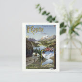 Carte Postale Poster vintage ferroviaire Engadin Suisse (Debout devant)