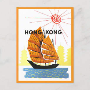 Carte Postale Poster vintage Hong Kong Travel
