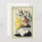 Carte Postale Poster vintage India Travel (Devant / Derrière)