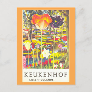 Carte Postale Poster vintage Keukenhof Holland Tulip