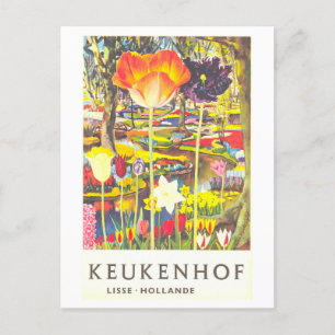 Carte Postale Poster vintage Keukenhof Holland Tulip