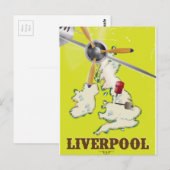 Carte Postale Poster vintage Liverpool Travel (Devant / Derrière)