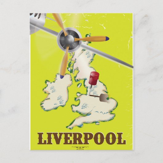 Carte Postale Poster vintage Liverpool Travel (Devant)