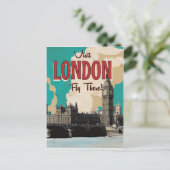 Carte Postale Poster vintage Londres Travel (Debout devant)
