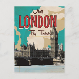 Carte Postale Poster vintage Londres Travel