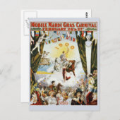 Carte Postale Poster vintage Mardi Gras (Devant / Derrière)