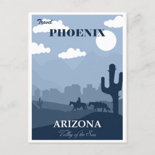 Carte Postale Poster vintage Phoenix Arizona Travel