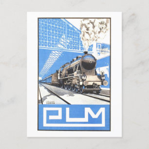 Carte Postale Poster vintage PLM Français Train Travel