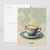 Carte Postale Poster vintage pour café (Devant / Derrière)