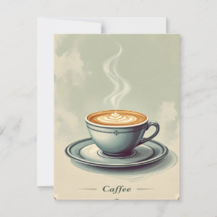 Carte Postale Poster vintage pour café
