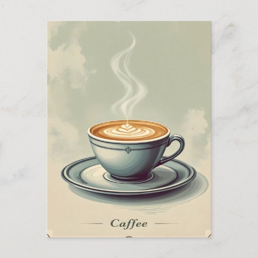 Carte Postale Poster vintage pour café (Devant)