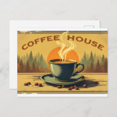 Carte Postale Poster vintage pour café (Devant / Derrière)