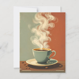 Carte Postale Poster vintage pour café