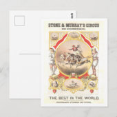 Carte Postale Poster vintage pour Stone & Murray Circus (Devant / Derrière)