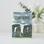 Carte Postale Poster vintage rétro de Stonehenge Angleterre (Debout devant)