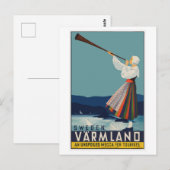 Carte Postale Poster vintage Suède Travel (Devant / Derrière)