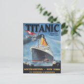 Carte Postale Poster vintage titanique original 1912 (Debout devant)