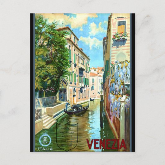 Carte Postale Poster vintage Venice Travel (Devant)
