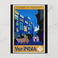 Poster vintage, Visit India,