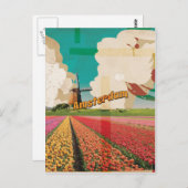 Carte Postale Poster Vintage voyage Amsterdam (Devant / Derrière)