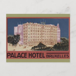 Carte Postale Poster Vintage voyage Art - Palace Hotel Bruxelles