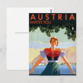 Carte Postale Poster Vintage voyage Autriche (Devant / Derrière)