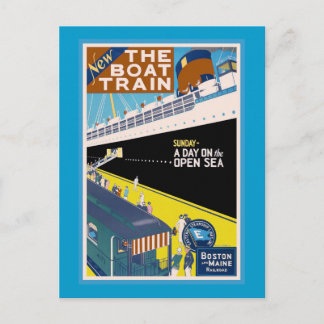 Carte Postale Poster Vintage voyage "Boston and Maine"