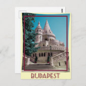 Carte postale Poster Vintage voyage Budapest (Devant / Derrière)