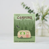 Carte postale Poster Vintage voyage Camping (Debout devant)