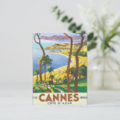 Carte Postale Poster Vintage voyage Cannes Côte d'Azur (Debout devant)