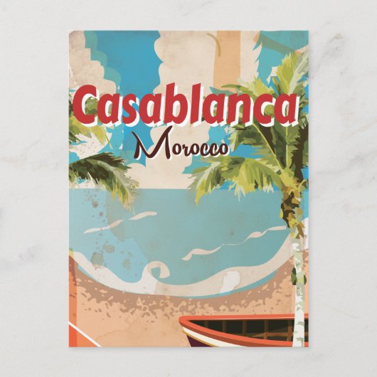 Carte Postale Poster Vintage voyage Casablanca (Devant)