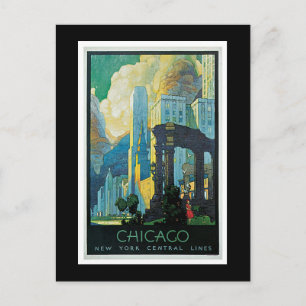 Carte Postale Poster Vintage voyage "Chicago"