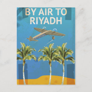 Carte Postale Poster Vintage voyage de Air à Riyadh