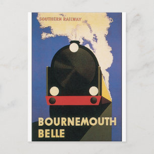 Carte Postale Poster Vintage voyage de Bournemouth Belle Train