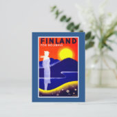 Carte Postale Poster Vintage voyage de Finlande (Debout devant)