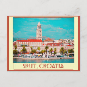 Carte Postale Poster Vintage voyage de la Croatie partagée
