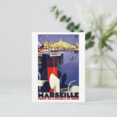 Carte Postale Poster Vintage voyage de Marseille restauré (Debout devant)