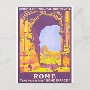 Carte Postale Poster Vintage voyage de Rome