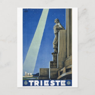 Carte Postale Poster Vintage voyage de Trieste Italie restauré