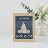 Carte Postale Poster Vintage voyage de Washington DC (Debout devant)