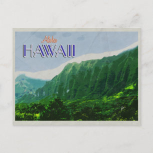 Carte Postale Poster Vintage voyage des falaises d'Hawaii