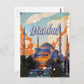 Carte Postale Poster Vintage voyage d'Istanbul (Devant / Derrière)