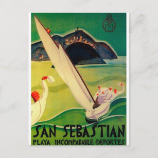 Carte Postale Poster Vintage voyage Donostia San Sebastian