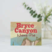 Carte Postale Poster Vintage voyage du Bryce Canyon (Debout devant)