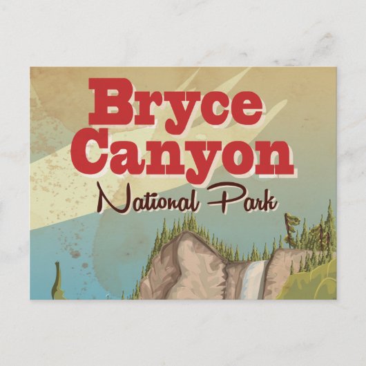 Carte Postale Poster Vintage voyage du Bryce Canyon (Devant)